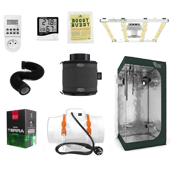 Growbox Zestaw RoyalRoom C100 100x100x200 + Mars Hydro FC-E3000 300W + nawozy shogun + wentylacja