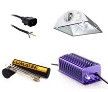 Zestaw oświetleniowy Lumatek Zasilacz + Prima Klima Spudnik 125mm + żarówka HPS Lumatek 400W