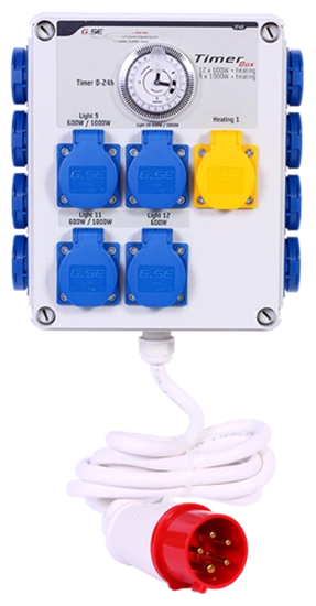 GSE Programator czasowy z przekaźnikiem absorbującym, ogrzewanie 12x600W SD21-416EU