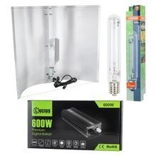 Zestaw HPS Osram Plantastar 600w + zasilacz elektroniczny + odbłyśnik 72x65cm + kable