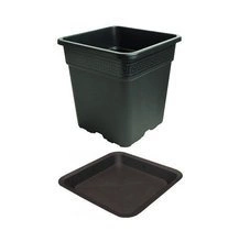 Doniczka kwadratowa 6 L 21x21xh21.6 cm + podstawka