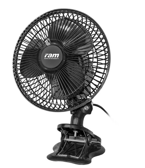 Wentylator z klipsem z oscylacją RAM Oscillating Clip fan 180mm 20w 2 speed 