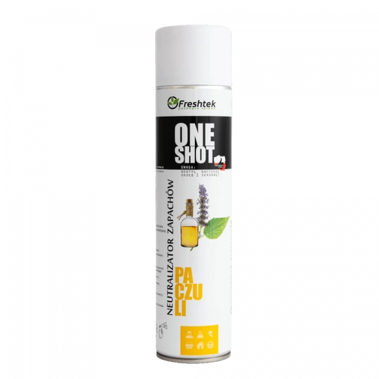 Freshtek ONE SHOT Paczuli Spray 600ml - neutralizator zapachu