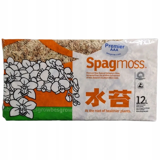 Besgrow Mech torfowiec Sphagnum Spagmoss Premier AAA 150G 12L 