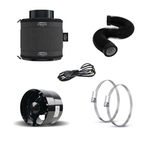 Zestaw wentylacyjny Axial Turbo 100mm 135m3 + Filtr Croco 160-240m3/h