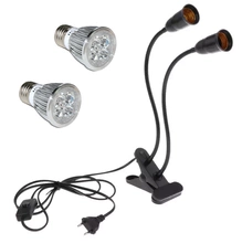 Lampa z klipsem + żarówka LED GROW doświetlanie roślin 2x10W