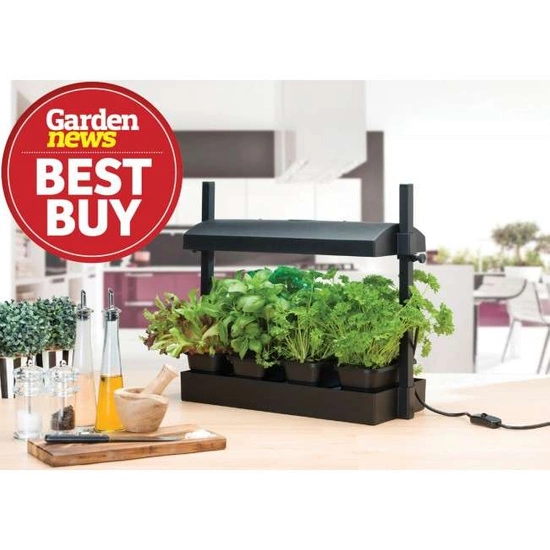 Garland Micro Grow Light Garden - Mały Zielnik z Oświetleniem 11W Czarny