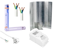 Zestaw oświetleniowy Lampa HPS Osram NAV-T Super 4Y 600W + zasilacz + odbłyśnik
