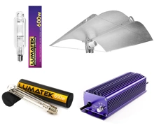 Zestaw oświetlenia  zasilacz Lumatek + Lampa MH 600W + Lampa HPS 600W + Odbłyśnik