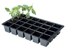 Taca uprawowa 2x wkład na sadzonki do propagatora Garland czarna 36,5 x 22 x 6cm