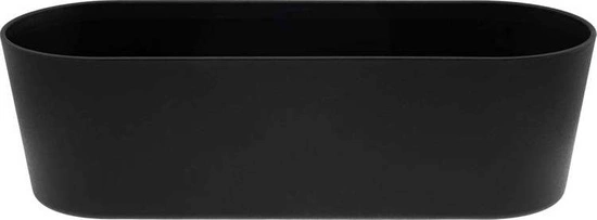 LENI Doniczka na parapet podłużna Flori 27x10x8 cm czarna