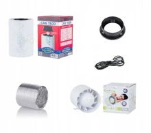 Kompletny zestaw wentylacyjny airroxy quiet 100mm + filtr CAN Original 100mm 104 m3/h